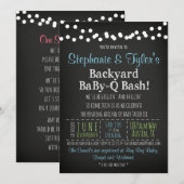 baby-Q BBQ Baby shower Uitnodiging en Boekkaart (Voorkant / Achterkant)