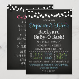 baby-Q BBQ Baby shower Uitnodiging en Boekkaart