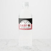 Baby-Q BBQ Barbecue Baby shower Favor Waterfles Etiket (Voorkant)