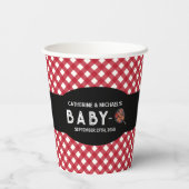 Baby-Q BBQ Barbecue Baby shower Papieren Bekers (Achterkant)