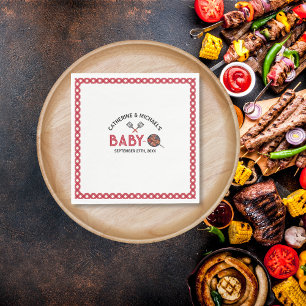 Baby-Q BBQ Barbecue Baby shower Servet