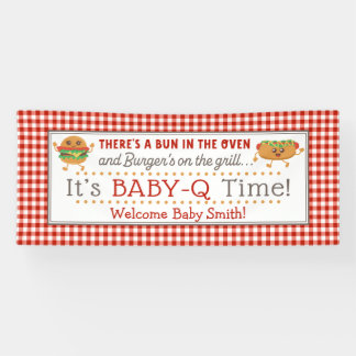 Baby-Q BBQ thema gender onthullen banner