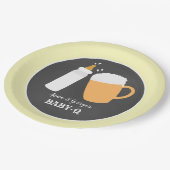 Baby-Q Beer Barbecue Co-Ed Shower Bord - Geel (Gekanteld)