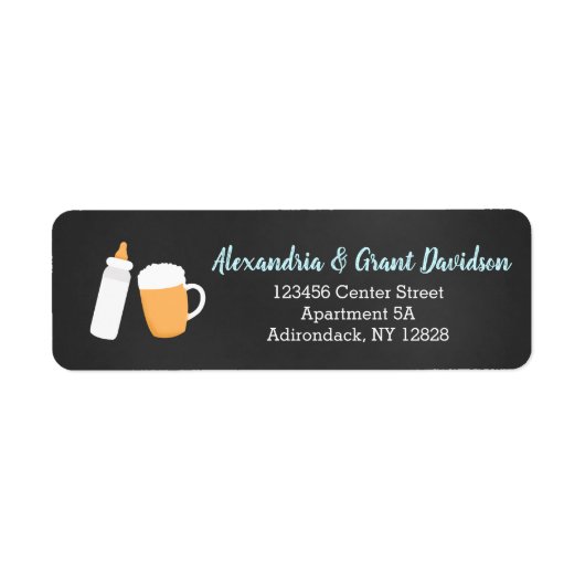 Baby Q Bier en Fles Aangepaste Adresetiketten Etiket (Voorkant)