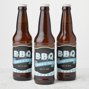 Baby Q bierflesetiket - Baby Blue Bier Etiket