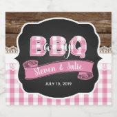 Baby Q bierflesetiket - Lt. Pink Bier Etiket (Enkel label)