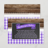 Baby Q Boeken voor Baby Kaart - Paarse (Voorkant / Achterkant)