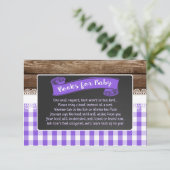 Baby Q Boeken voor Baby Kaart - Paarse (Staand voorkant)