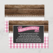 Baby Q Books for Baby Card - Lt Roze Informatiekaartje (Voorkant / Achterkant)