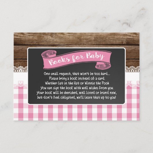 Baby Q Books for Baby Card - Lt Roze Informatiekaartje (Voorkant)