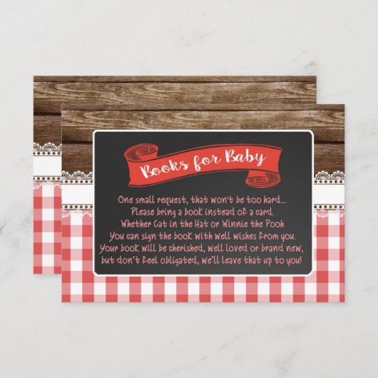 Baby Q Books for Baby Card - Rood Informatiekaartje (Voorkant / Achterkant)