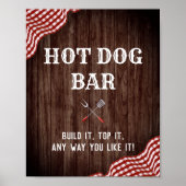 Baby Q-codedouche BBQ decorrages Hot Dog Bar Poster (Voorkant)