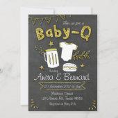 Baby Q Coed baby shower uitnodiging (Voorkant)