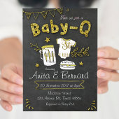 Baby Q Coed baby shower uitnodiging