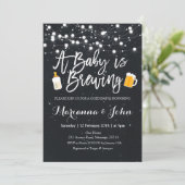 Baby Q Coed BBQ Baby is een uitnodiging voor het b (Staand voorkant)