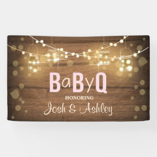 Baby Q Coed BBQ Baby shower Achtergrond Banner Rus