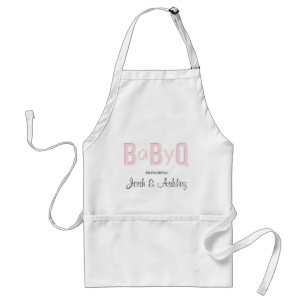 Baby Q Coed BBQ Baby shower Apron Rustic BabyQ Standaard Schort