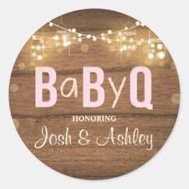 Baby Q Coed BBQ Baby shower Envelope Seal Sticker