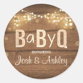 Baby Q Coed BBQ Baby shower Envelope Seal Sticker