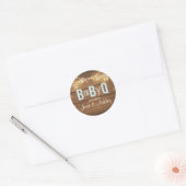 Baby Q Coed BBQ Baby shower Envelope Seal Sticker (Envelop)
