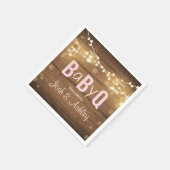 Baby Q Coed BBQ Baby shower Papier Servetten Rusti (Hoek)