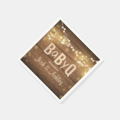 Baby Q Coed BBQ Baby shower Papier Servetten Rusti (Hoek)