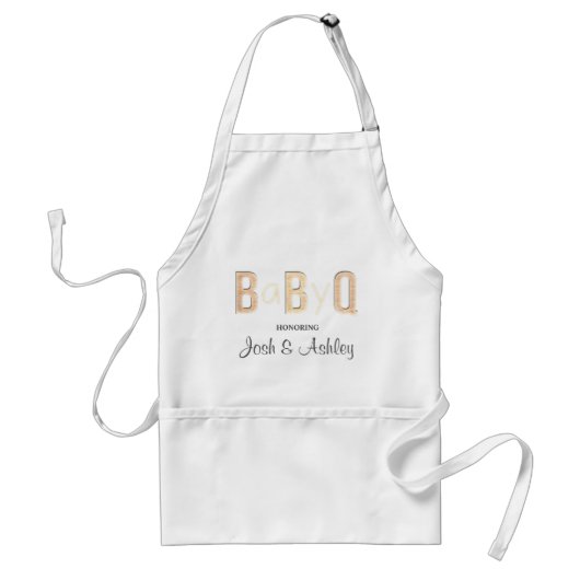 Baby Q Coed BBQ Baby shower Schort Rustieke BabyQ (Voorkant)
