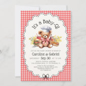 Baby-Q Couples BBQ Picknick Baby Shower Kaart (Voorkant)
