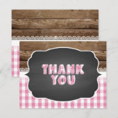 Baby Q Dankkaart - Roze Feestdagenkaart (Voorkant / Achterkant)