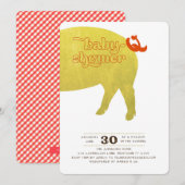 Baby-Q de Uitnodiging van de Shower (Voorkant / Achterkant)