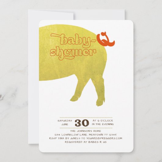 Baby-Q de Uitnodiging van de Shower (Voorkant)