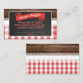 Baby Q Diaper Raffle Kaart - Red DW (Voorkant / Achterkant)