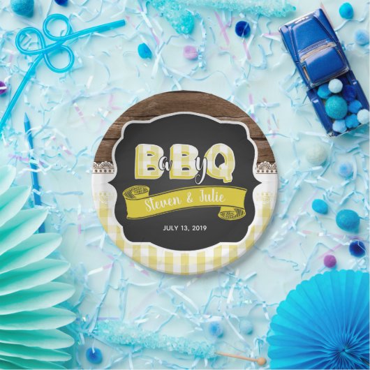 Baby Q douchepapier Bord - geel (Feest)