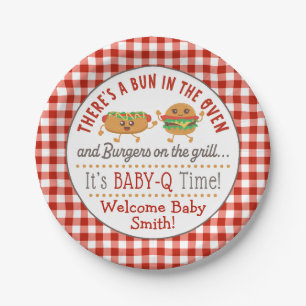 Baby-Q gender onthullen BBQ Paper Bord