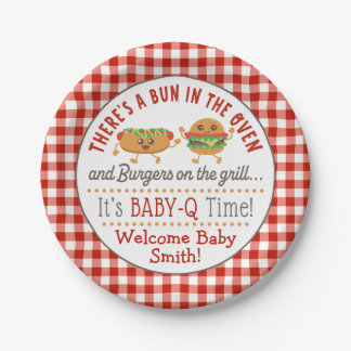 Baby-Q gender onthullen BBQ Paper Bord