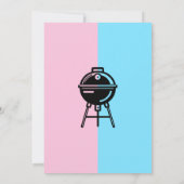 Baby Q Gender Reveal Lunch Kaart (Achterkant)