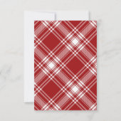 Baby-Q Geruit Rood & Zwart Grill Baby shower Bedankkaart (Achterkant)