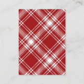 Baby-Q Geruit Rood & Zwart Grill Baby shower Informatiekaartje (Achterkant)