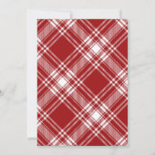 Baby-Q Geruit Rood & Zwart Grill Baby shower Kaart (Achterkant)