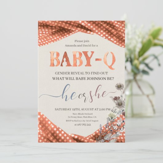 Baby Q Geslacht onthullen Kaart (Staand voorkant)