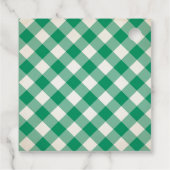 Baby Q Gingham en Sunflower Hartelijk dank Groen Bedankjes Labels (Achterkant)