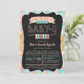 Baby-Q Girl Baby shower Kaart (Staand voorkant)