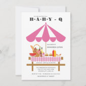 Baby Q Girls Baby shower Uitnodiging (Voorkant)