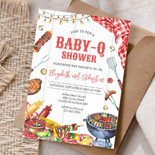 BABY-Q Grill Achtertuin BBQ Feest Baby Shower Kaart