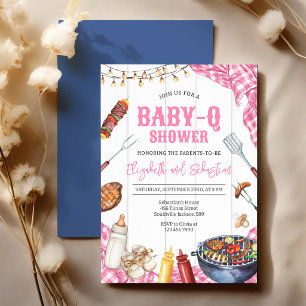 BABY-Q Grill Achtertuin BBQ Feest Baby Shower Kaart