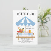 Baby Q Jongens Baby Shower  Kaart (Staand voorkant)