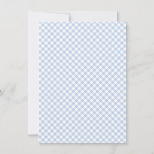 Baby Q Jongens Baby Shower  Kaart (Achterkant)