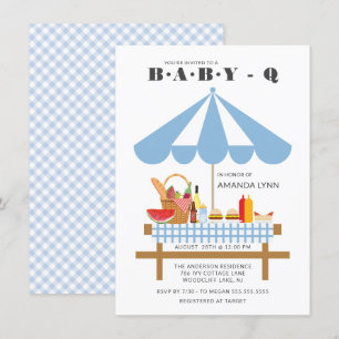Baby Q Jongens Baby Shower  Kaart