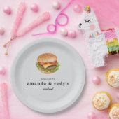 Baby-Q kookfeest papieren bord (Feest)