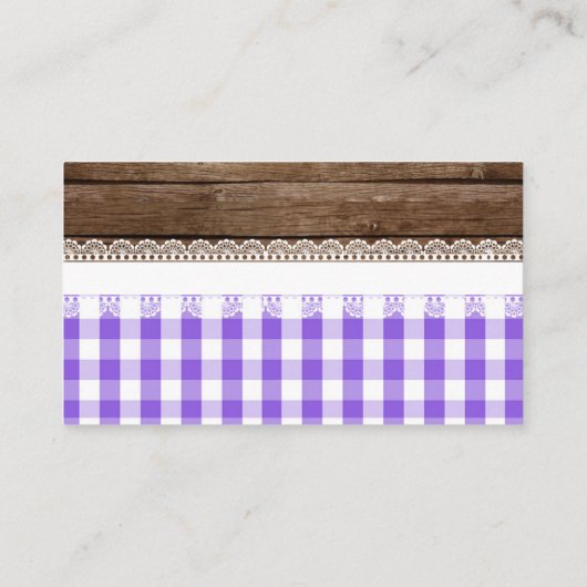 Baby Q Luier Raffle Kaart - Paarse (Achterkant)